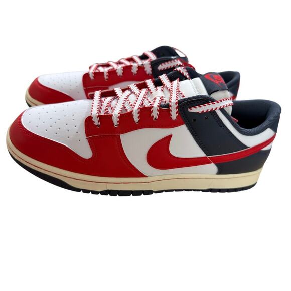 NEW Nike Dunks Boston Red Sox Retro Low Tops Color: Red, White, Blue (13) main image 11
